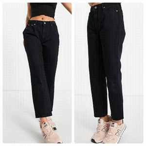 𝅺new River Island Black Blair High Rise Straight Leg Jeans US 6/UK 10